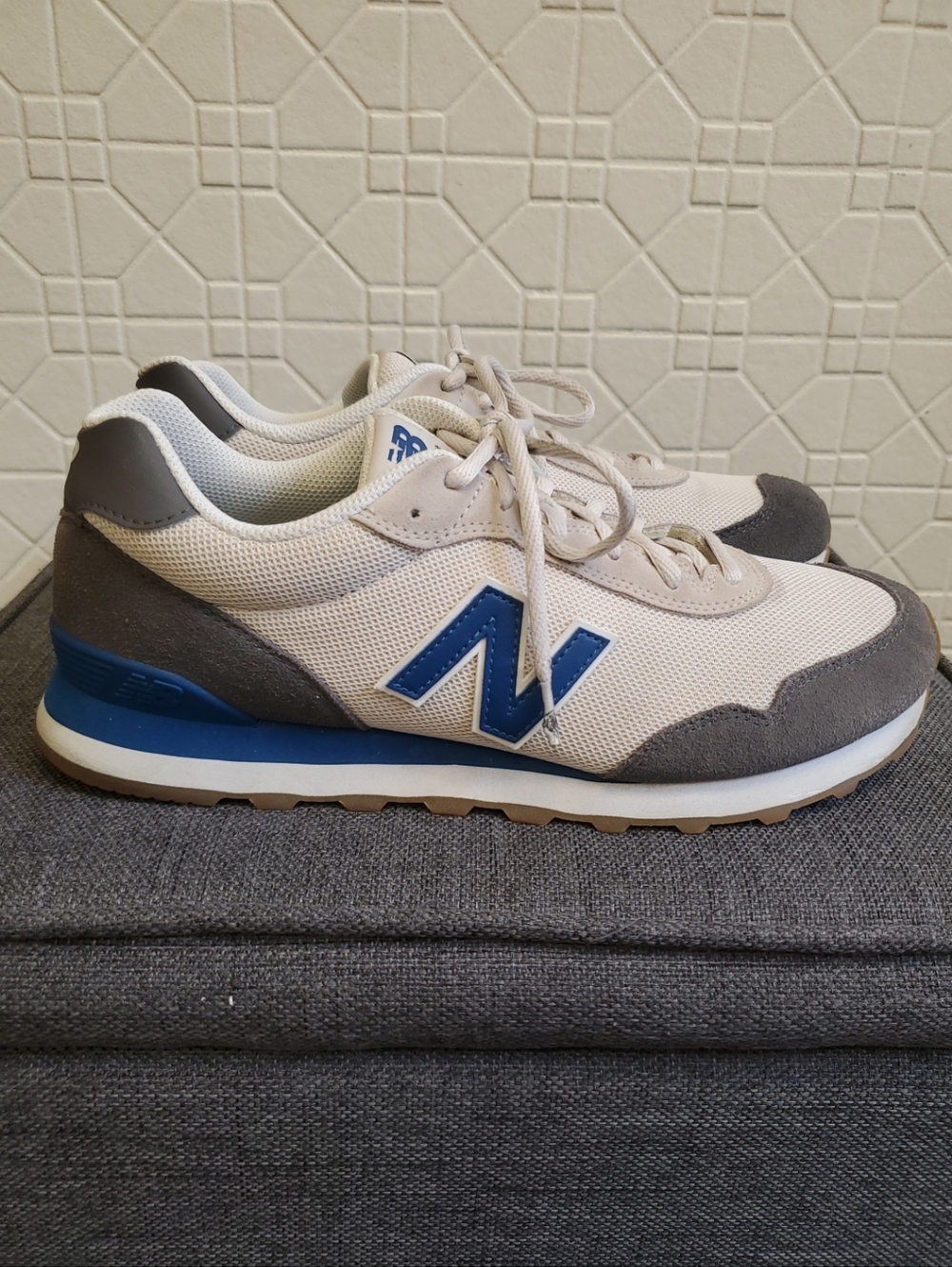 New Balance 515 Men’s Beige and Blue Lifestyle Sneakers Size 11 - Picture 4 of 11